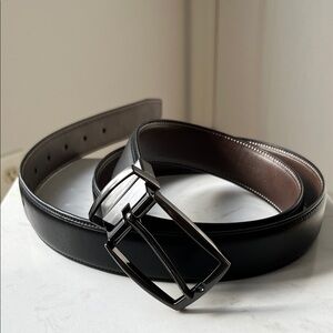 NWOT 38/40 Men's Reversible Black/Brown Faux Leather Belt